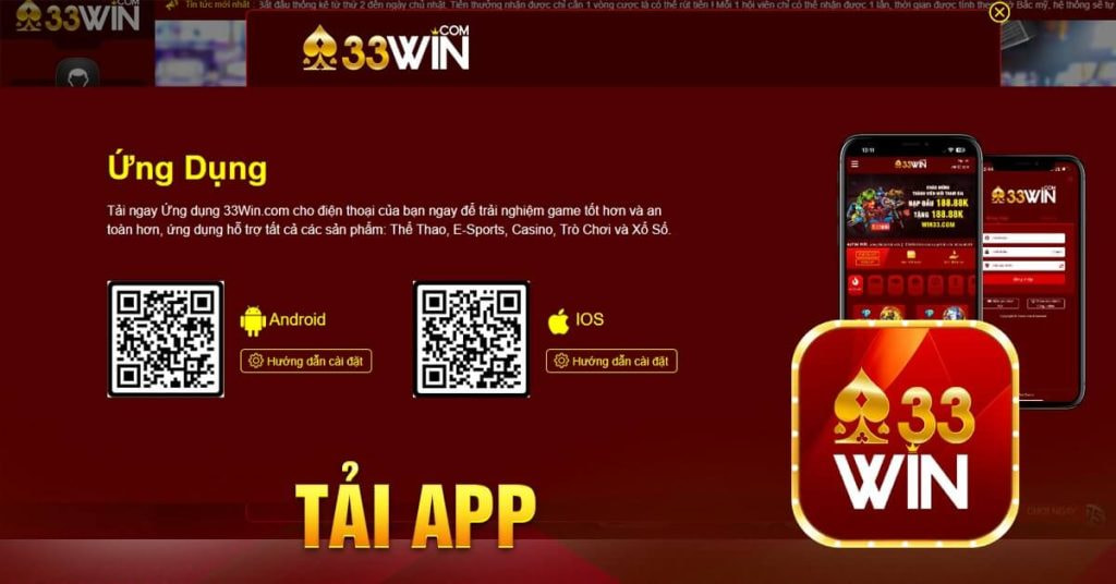 Download ứng dụng 33win về hệ điều hành Android